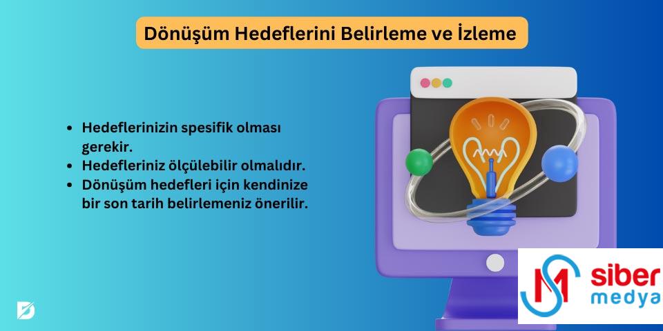 dönüşüm hedeflerini belirleme ve izleme