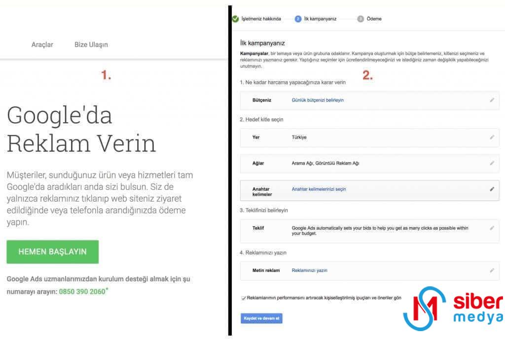 google ads hesabı oluşturma