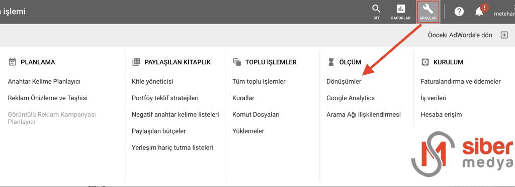 google reklam hesabı aracları