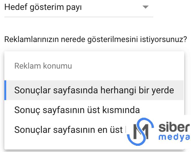 hedef gösterim payı teklif stratejisi