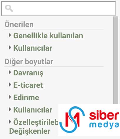 google analytics'te ikincil boyutlar