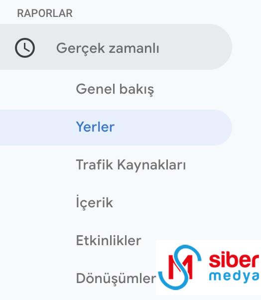 gerçek zamanlı rapor