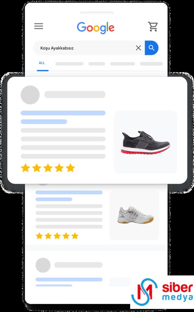 Ürününleriniz Google Arama'da bu şekilde görünür