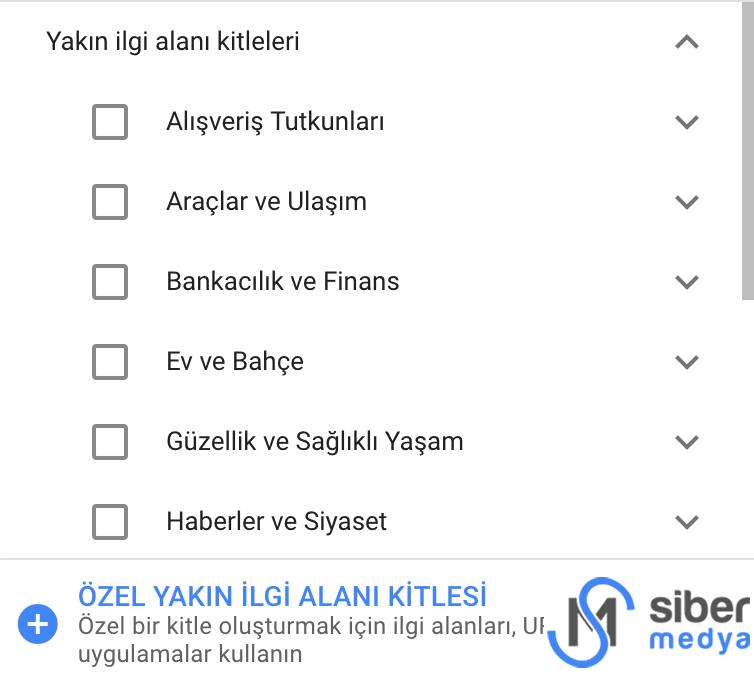 yakın ilgi alanı