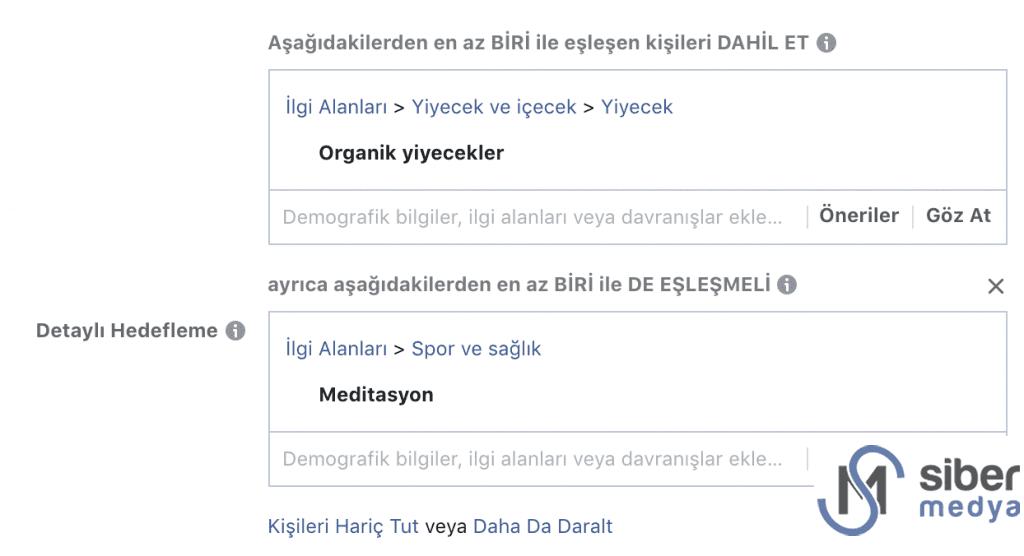 facebook reklam hedef kitle ayarları