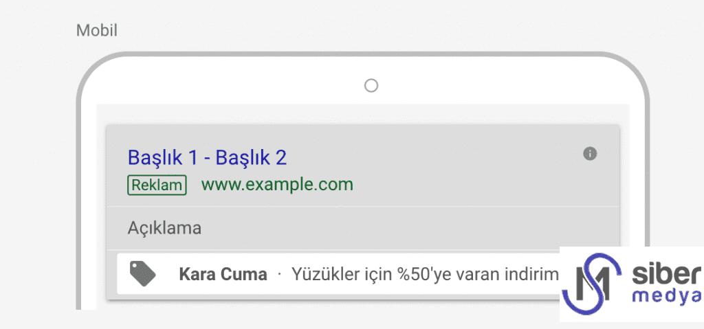 google reklam promosyon uzantısı